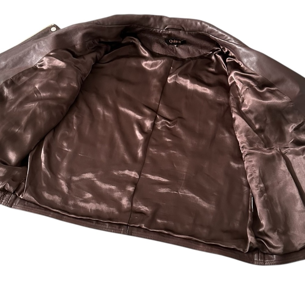 Quince Oversized Leather Moto Jacket - Picture 8 of 9